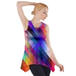 Abstract Background Colorful Side Drop Tank Tunic