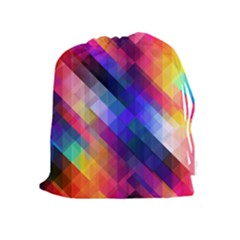 Abstract Background Colorful Drawstring Pouch (xl)