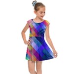 Abstract Background Colorful Kids  Cap Sleeve Dress