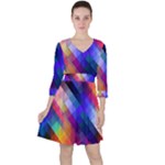 Abstract Background Colorful Ruffle Dress