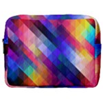 Abstract Background Colorful Make Up Pouch (Large)