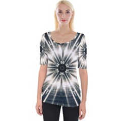 Abstract Fractal Space Wide Neckline Tee