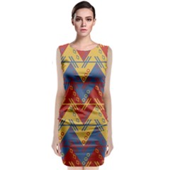 Aztec South American Pattern Zig Classic Sleeveless Midi Dress by Alisyart