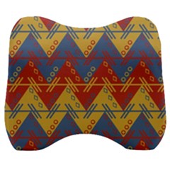 Aztec South American Pattern Zig Velour Head Support Cushion