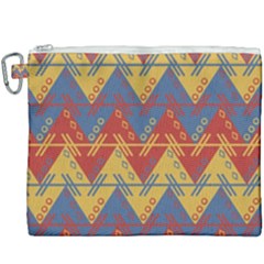 Aztec South American Pattern Zig Canvas Cosmetic Bag (xxxl)