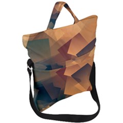 Background Triangle Fold Over Handle Tote Bag