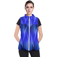 Audio Sound Soundwaves Art Blue Women s Puffer Vest