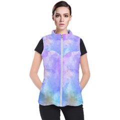 Background Abstract Purple Watercolor Women s Puffer Vest
