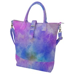 Background Abstract Purple Watercolor Buckle Top Tote Bag