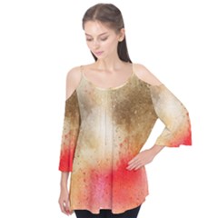 Abstract Space Watercolor Flutter Tees