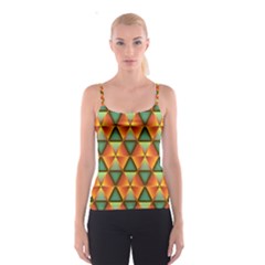 Background Triangle Abstract Golden Spaghetti Strap Top