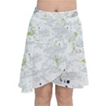Butterfly Flower Chiffon Wrap Front Skirt