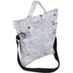 Butterfly Flower Fold Over Handle Tote Bag