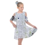 Butterfly Flower Kids  Shoulder Cutout Chiffon Dress