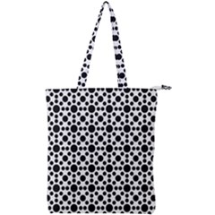 Dot Circle Black Double Zip Up Tote Bag by Alisyart