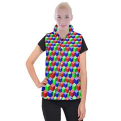 Colorful Prismatic Rainbow Women s Button Up Vest by Alisyart