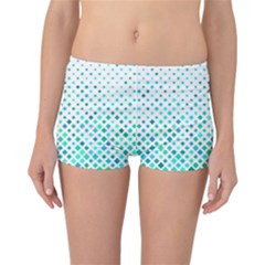 Diagonal Square Cyan Element Reversible Boyleg Bikini Bottoms by Alisyart