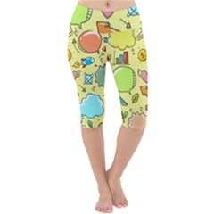 Cute Sketch Child Graphic Funny Lightweight Velour Cropped Yoga Leggings