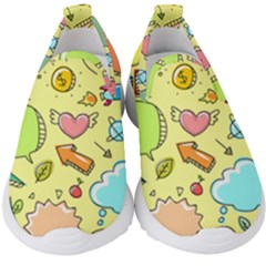 Cute Sketch Child Graphic Funny Kids  Slip On Sneakers by Alisyart