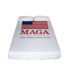 Maga Make America Great Again With Usa Flag Fitted Sheet (full/ Double Size) by snek