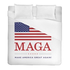 Maga Make America Great Again With Usa Flag Duvet Cover (full/ Double Size) by snek
