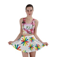 Celebrate Pattern Colorful Design Mini Skirt by Pakrebo