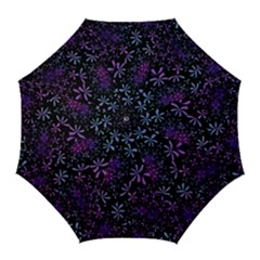 Retro Flower Pattern Design Batik Golf Umbrellas by Pakrebo