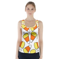 Candy Corn Halloween Candy Candies Racer Back Sports Top by Pakrebo