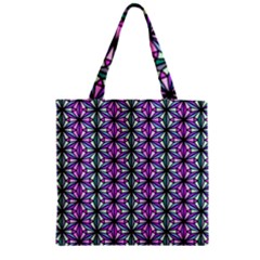 Geometric Patterns Triangle Zipper Grocery Tote Bag by Alisyart
