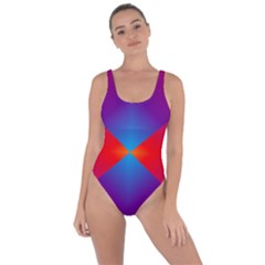 Geometric Blue Violet Red Gradient Bring Sexy Back Swimsuit