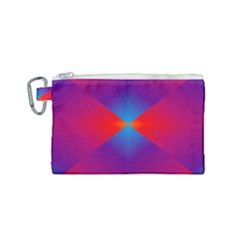 Geometric Blue Violet Red Gradient Canvas Cosmetic Bag (small) by Alisyart