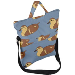 Farm Agriculture Pet Furry Bird Fold Over Handle Tote Bag by Alisyart