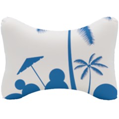 Fresh Blue Coconut Tree Seat Head Rest Cushion