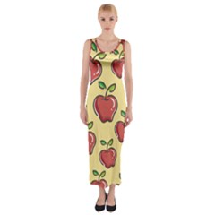 Healthy Apple Fruit Fitted Maxi Dress by Alisyart