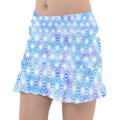 Hemp Pattern Blue Tennis Skirt