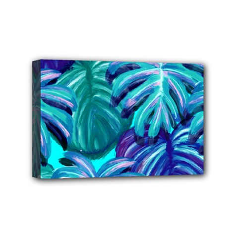 Leaves Tropical Palma Jungle Mini Canvas 6  X 4  (stretched) by Alisyart