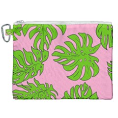 Leaves Tropical Plant Green Garden Canvas Cosmetic Bag (xxl)