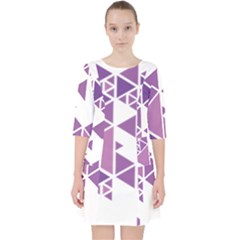 Art Purple Triangle Pocket Dress by Mariart