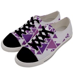 Art Purple Triangle Men s Low Top Canvas Sneakers by Mariart