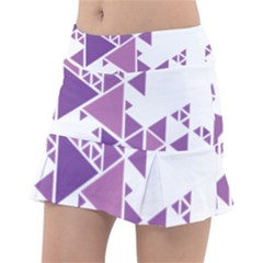 Art Purple Triangle Tennis Skirt