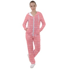 Background Polka Dots Pink Women s Tracksuit