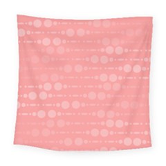 Background Polka Dots Pink Square Tapestry (large)