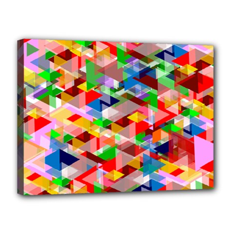 Background Triangle Rainbow Canvas 16  X 12  (stretched)