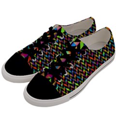 Abstract Geometric Men s Low Top Canvas Sneakers