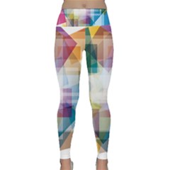 Abstract Background Lightweight Velour Classic Yoga Leggings by Mariart