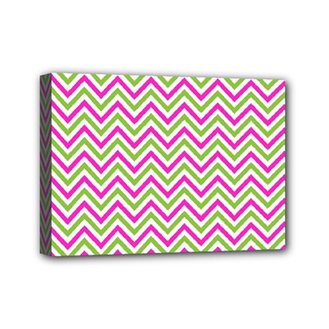 Abstract Chevron Mini Canvas 7  X 5  (stretched)