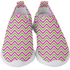 Abstract Chevron Kids  Slip On Sneakers by Mariart