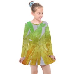 Abstract Background Tremble Render Kids  Long Sleeve Dress by Mariart