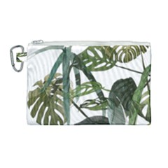 Botanical Illustration Palm Leaf Canvas Cosmetic Bag (large) by Mariart