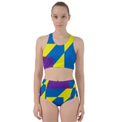 Colorful Red Yellow Blue Purple Racer Back Bikini Set by Mariart